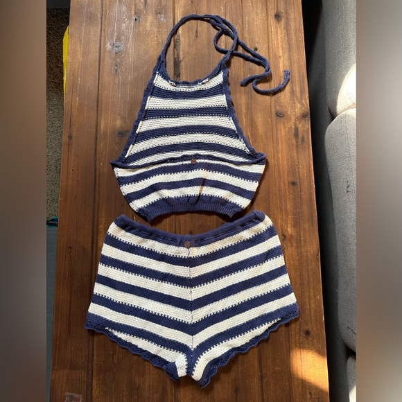 Billabong Crochet Halter and Short Set - Picture 2 of 6